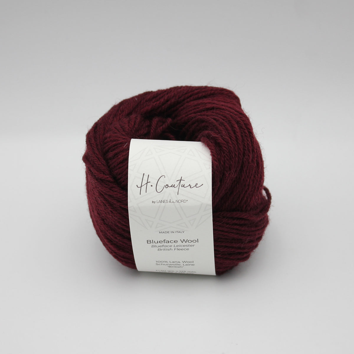 Blueface Wool de Laines du Nord coloris 009 Bourgogne