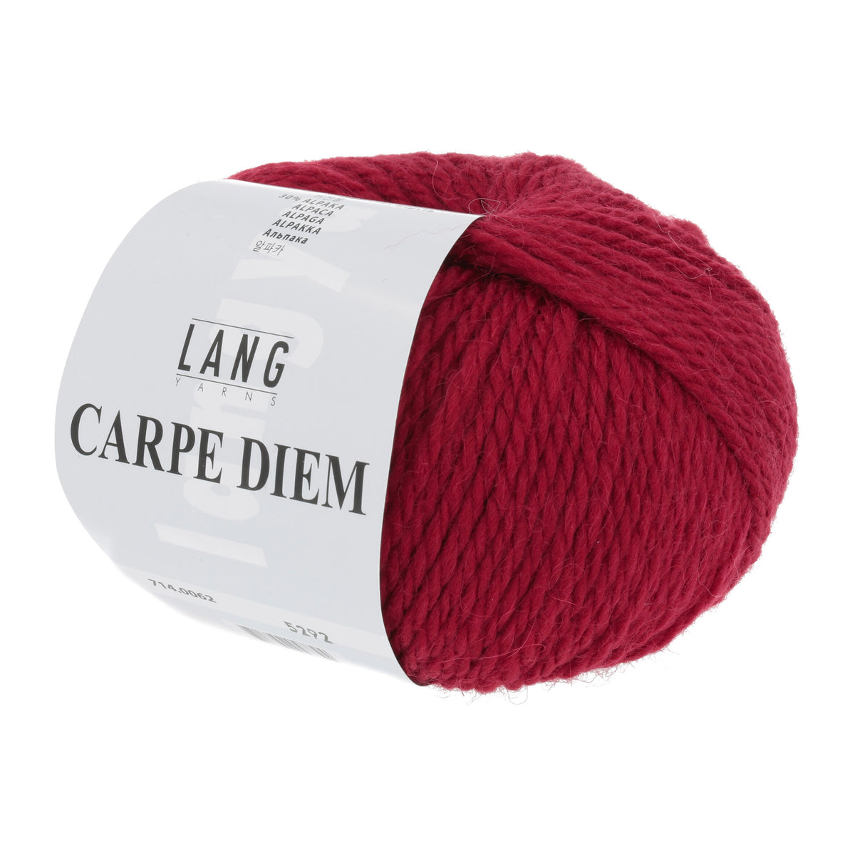 Pelote de Carpe Diem de Lang Yarns coloris 062 Griotte