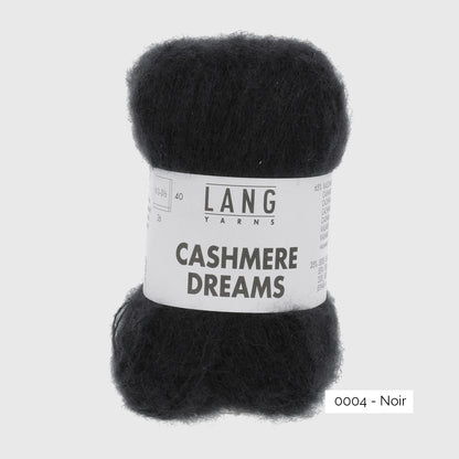 Echeveau de Cashmere Dreams de Lang Yarns coloris 0004 Noir
