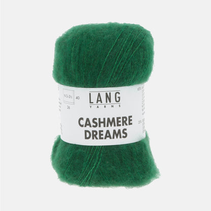 Echeveau de Cashmere Dreams de Lang Yarns, coloris 0018 Vert Emeraude
