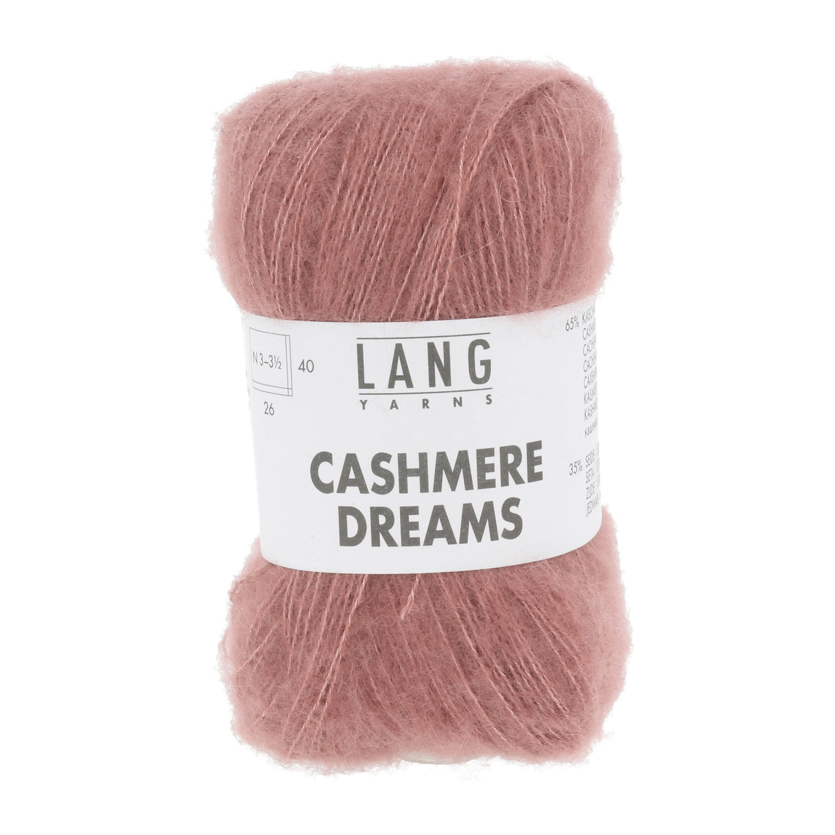 Echeveau de Cashmere Dreams de Lang Yarns, coloris 0048 Vieux Rose