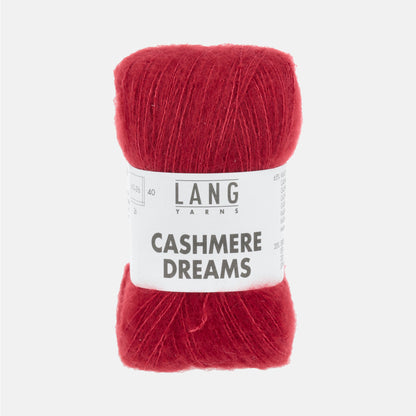 Echeveau de Cashmere Dreams de Lang Yarns, coloris 0060 Rouge