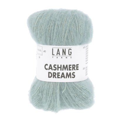 Echeveau de Cashmere Dreams de Lang Yarns, coloris 0091 Aigue Marine