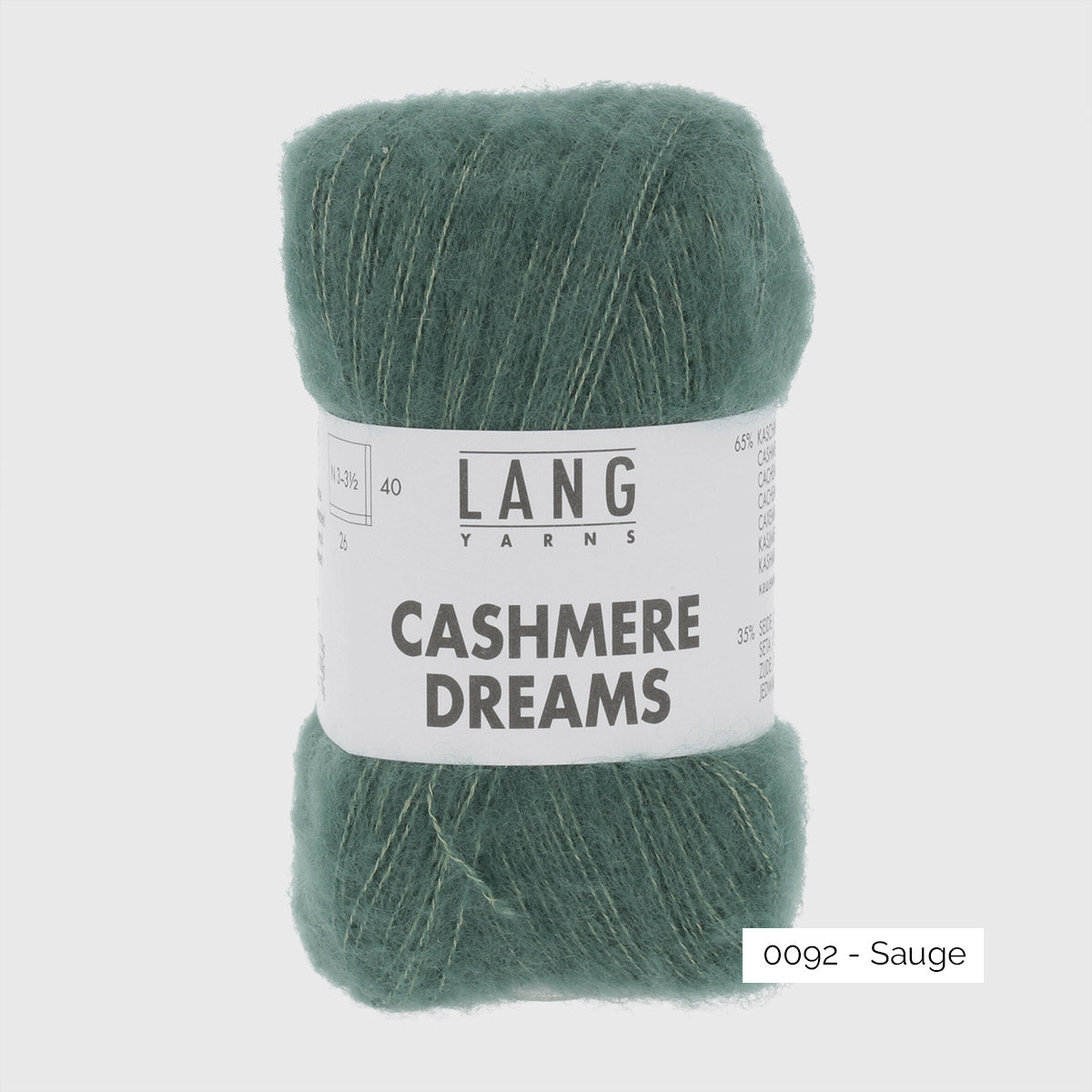 Echeveau de Cashmere Dreams de Lang Yarns, coloris 0092 Sauge