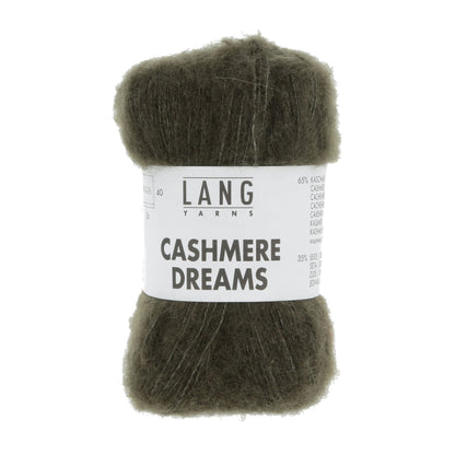 Echeveau de Cashmere Dreams de Lang Yarns, coloris 0098 Kaki