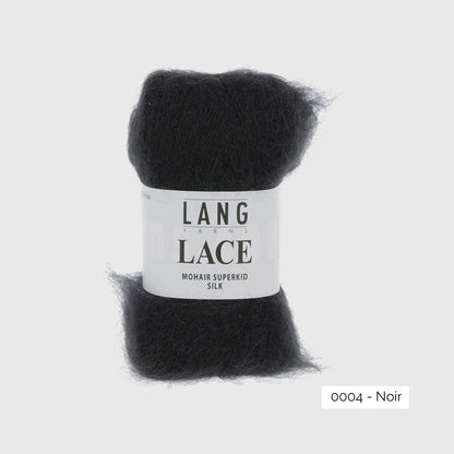 Mohair Lace de Lang Yarns, coloris 0004 Noir