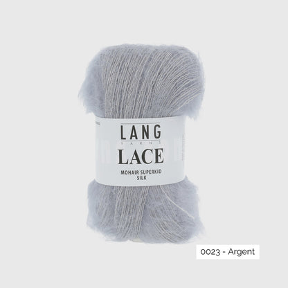 Mohair Lace de Lang Yarns, coloris 0023 Argent