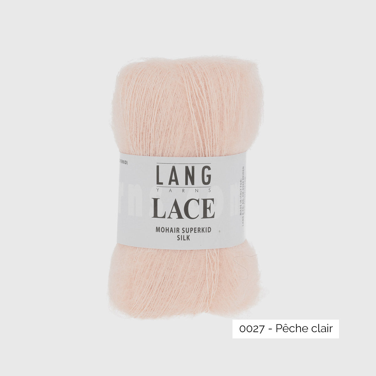 Mohair Lace de Lang Yarns, coloris 0027 Pêche clair