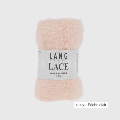 Mohair Lace de Lang Yarns, coloris 0027 Pêche clair