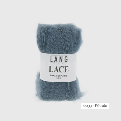 Mohair Lace de Lang Yarns, coloris 0033 Pétrole