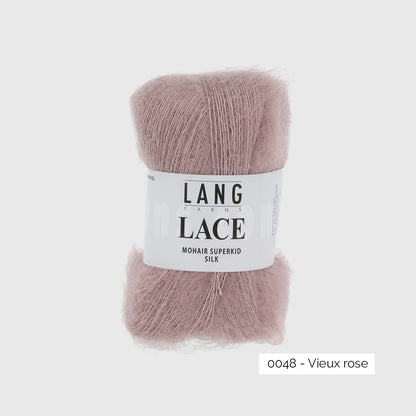 Mohair Lace de Lang Yarns, coloris Vieux Rose