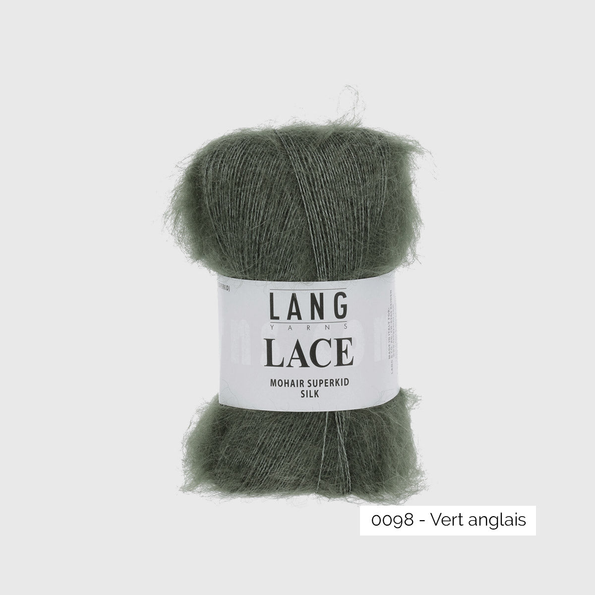 Mohair Lace de Lang Yarns, coloris 0098 Vert Anglais