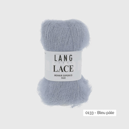 Mohair Lace de Lang Yarns, coloris 0133 Bleu Pâle