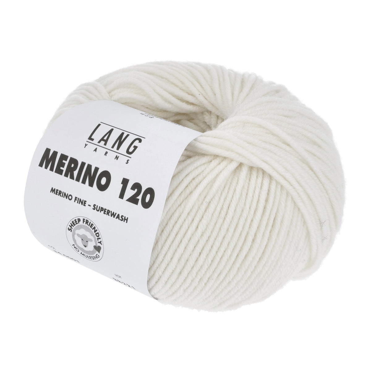 Pelote de Merino 120 de Lang Yarns coloris 001 Blanc