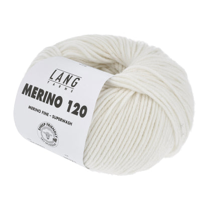 Pelote de Merino 120 de Lang Yarns coloris 001 Blanc