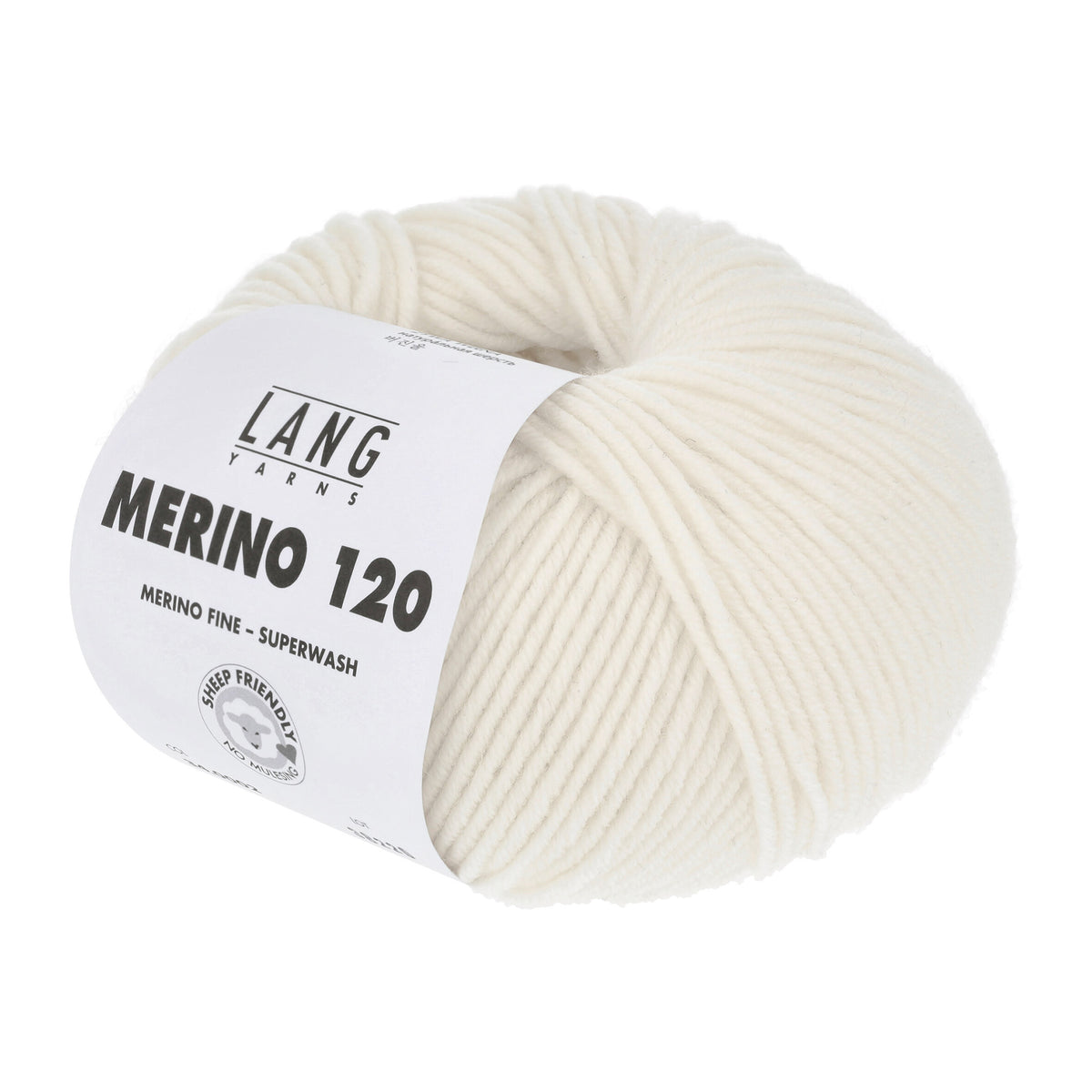 Pelote de Merino 120 de Lang Yarns coloris 002 Ecru