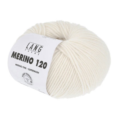 Pelote de Merino 120 de Lang Yarns coloris 002 Ecru