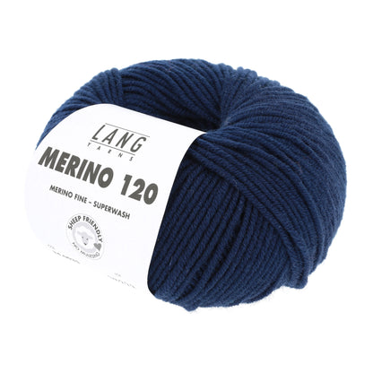 Pelote de Merino 120 de Lang Yarns coloris 035 Nuit