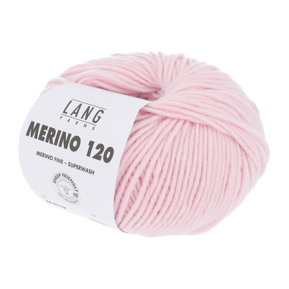 Pelote de Merino 120 de Lang Yarns coloris 119 Rose Layette