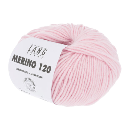 Pelote de Merino 120 de Lang Yarns coloris 119 Rose Layette