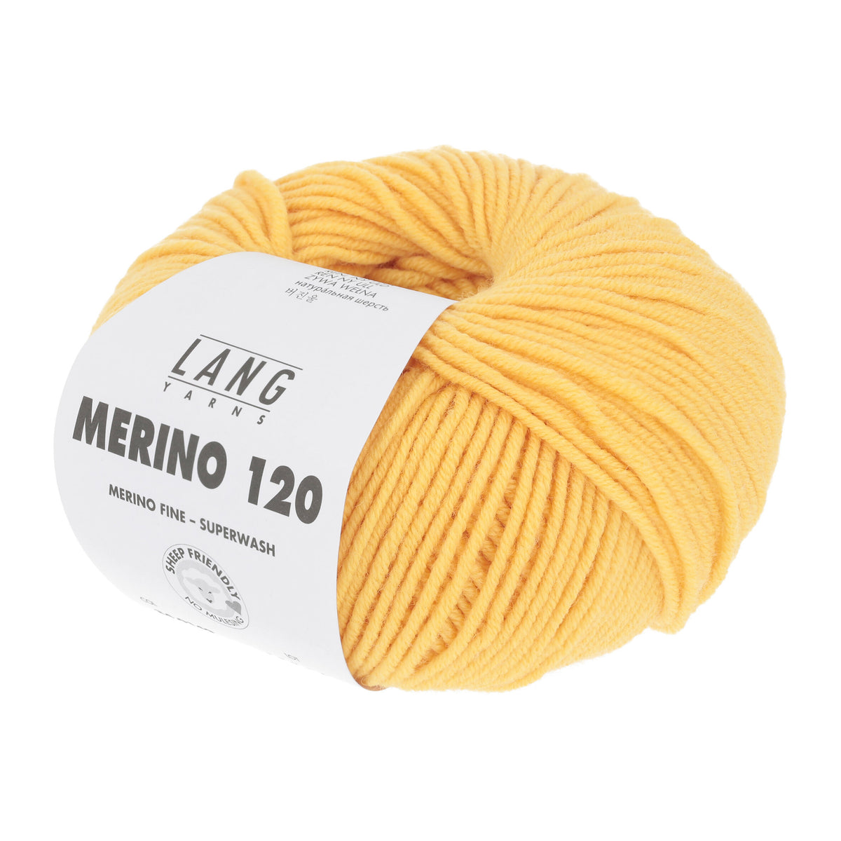 Pelote de Merino 120 de Lang Yarns coloris 149 Soleil