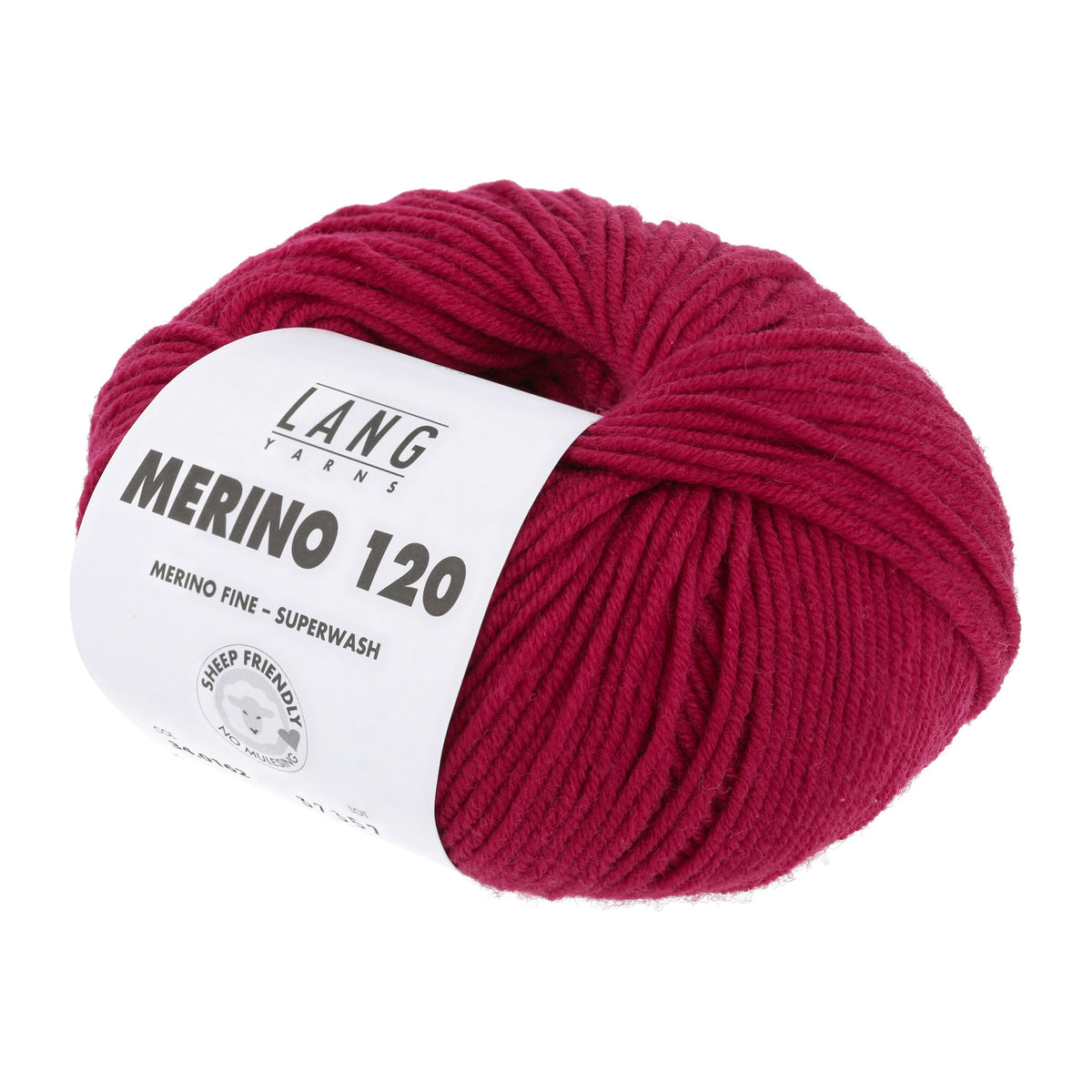 Pelote de Merino 120 de Lang Yarns coloris 162 Griotte