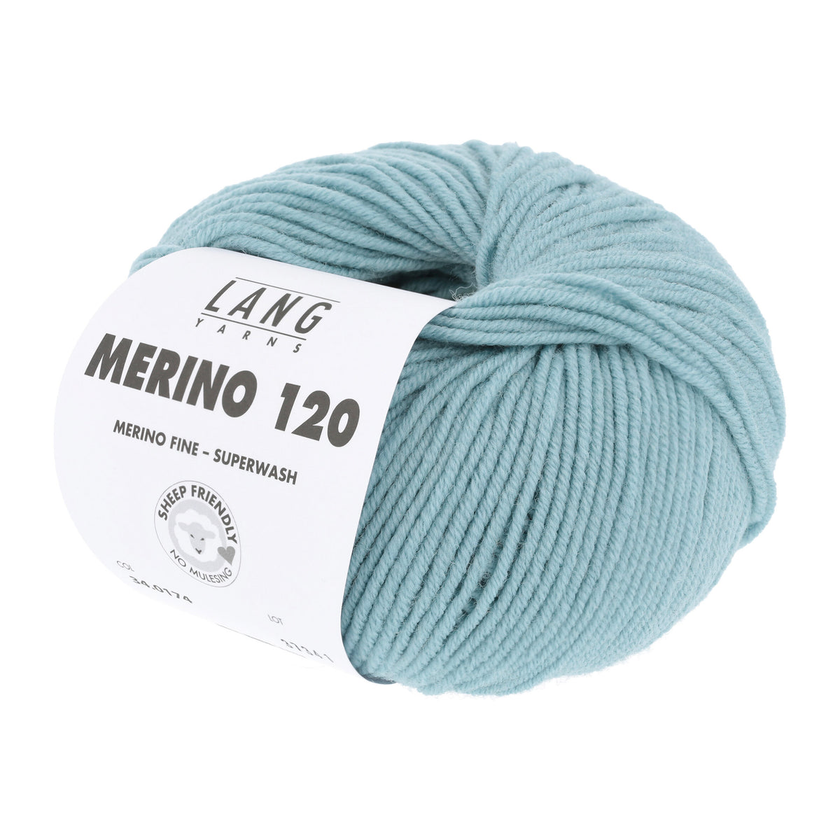 Pelote de Merino 120 de Lang Yarns coloris 174 Celadon
