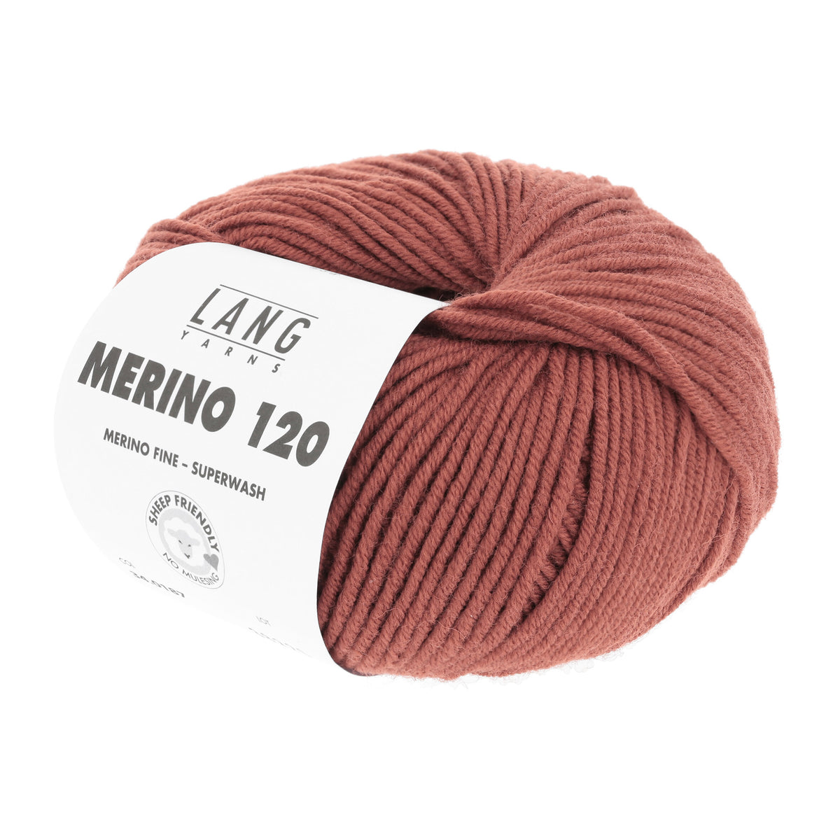Pelote de Merino 120 de Lang Yarns coloris 187 Châtaigne