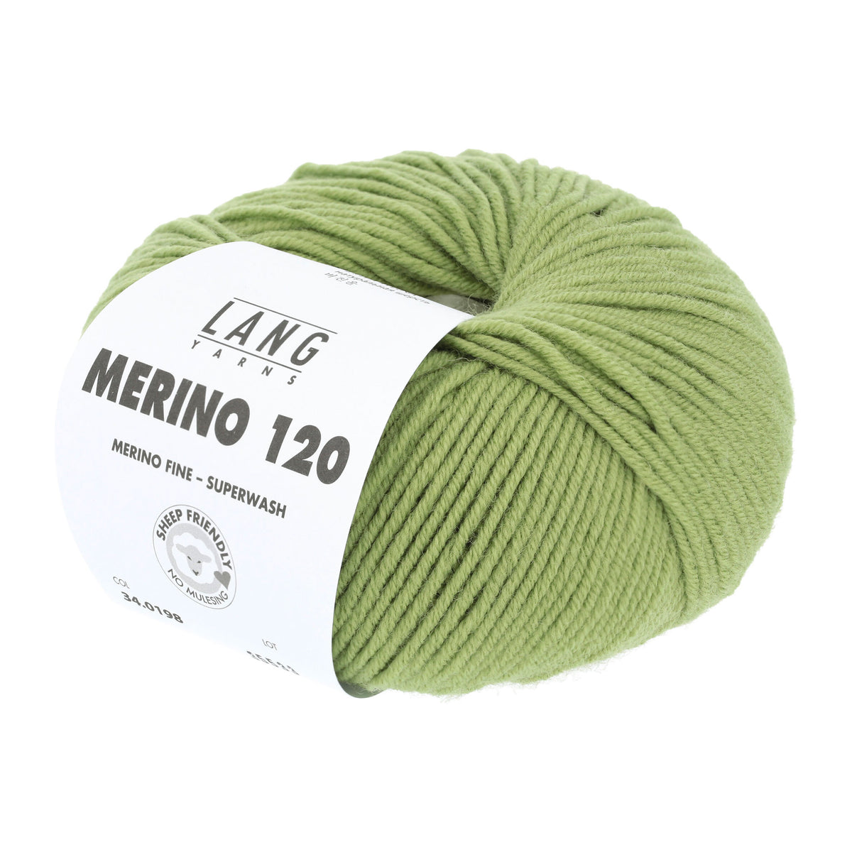 Pelote de Merino 120 de Lang Yarns coloris 198 Cactus