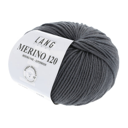 Pelote de Merino 120 de Lang Yarns coloris 203 Anthracite