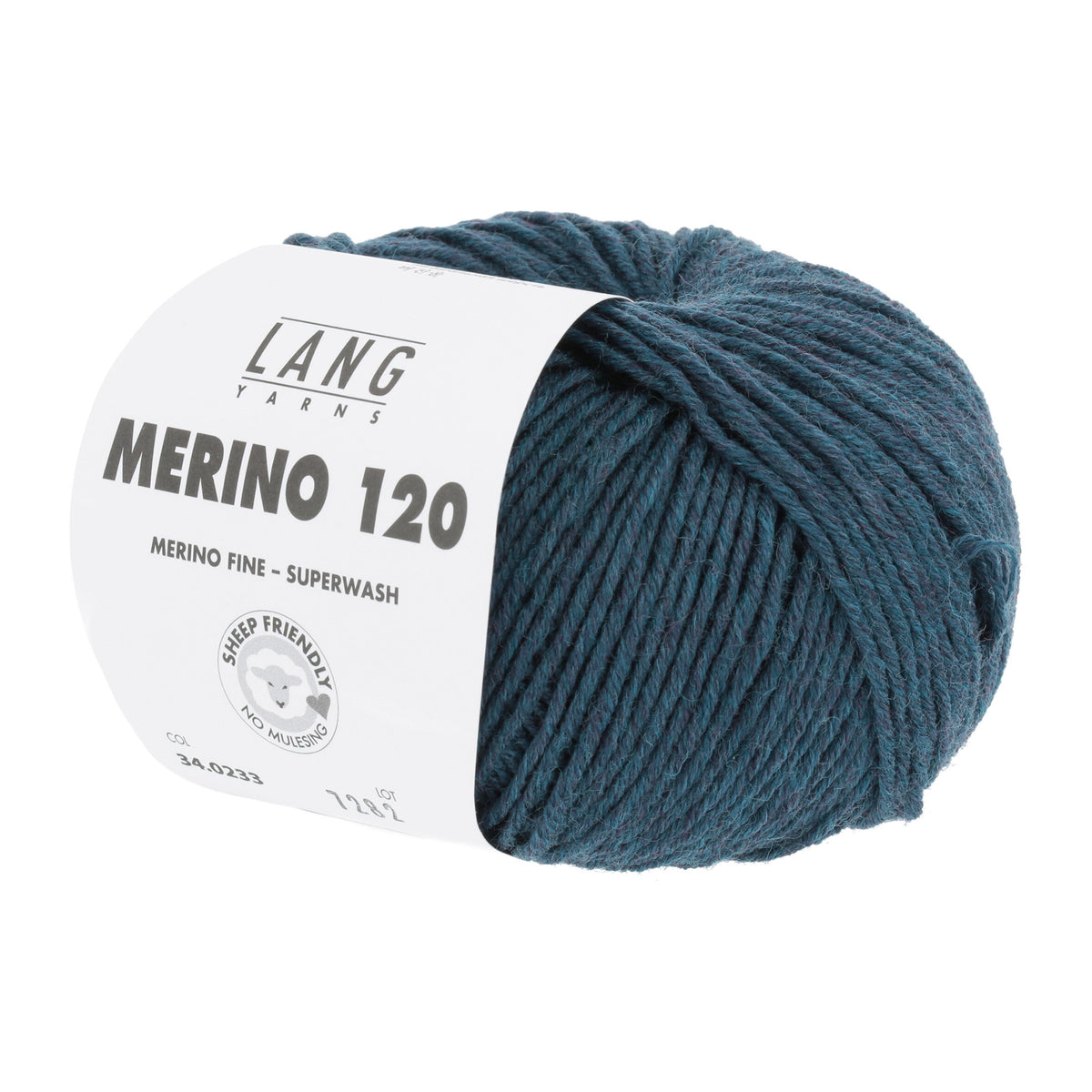 Pelote de Merino 120 de Lang Yarns coloris 233 Denim Brut