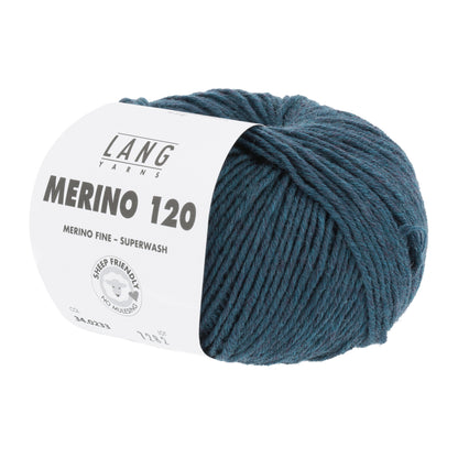 Pelote de Merino 120 de Lang Yarns coloris 233 Denim Brut
