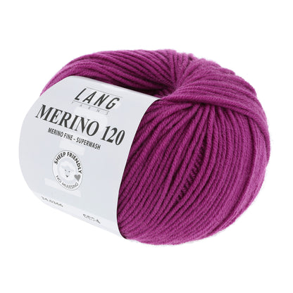 Pelote de Merino 120 de Lang Yarns coloris 366 Violine