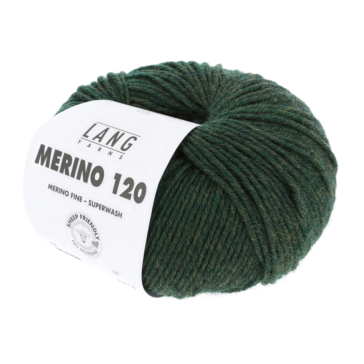 Pelote de Merino 120 de Lang Yarns coloris 398 Vert Anglais