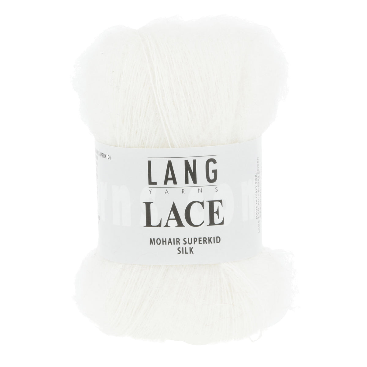 Mohair Lace de Lang Yarns, coloris 001 Blanc Optique