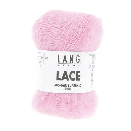 Mohair Lace de Lang Yarns, coloris 019 Rose