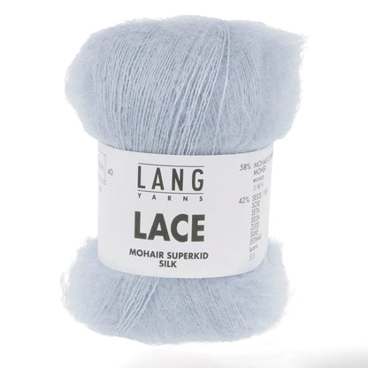 Mohair Lace de Lang Yarns, coloris 021 Bleu Ciel