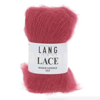 Mohair Lace de Lang Yarns, coloris 060 Cerise