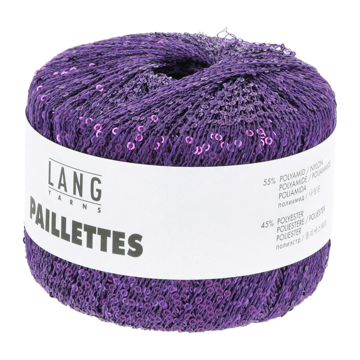 Pelote de Paillettes de Lang Yarns coloris 047 Violet
