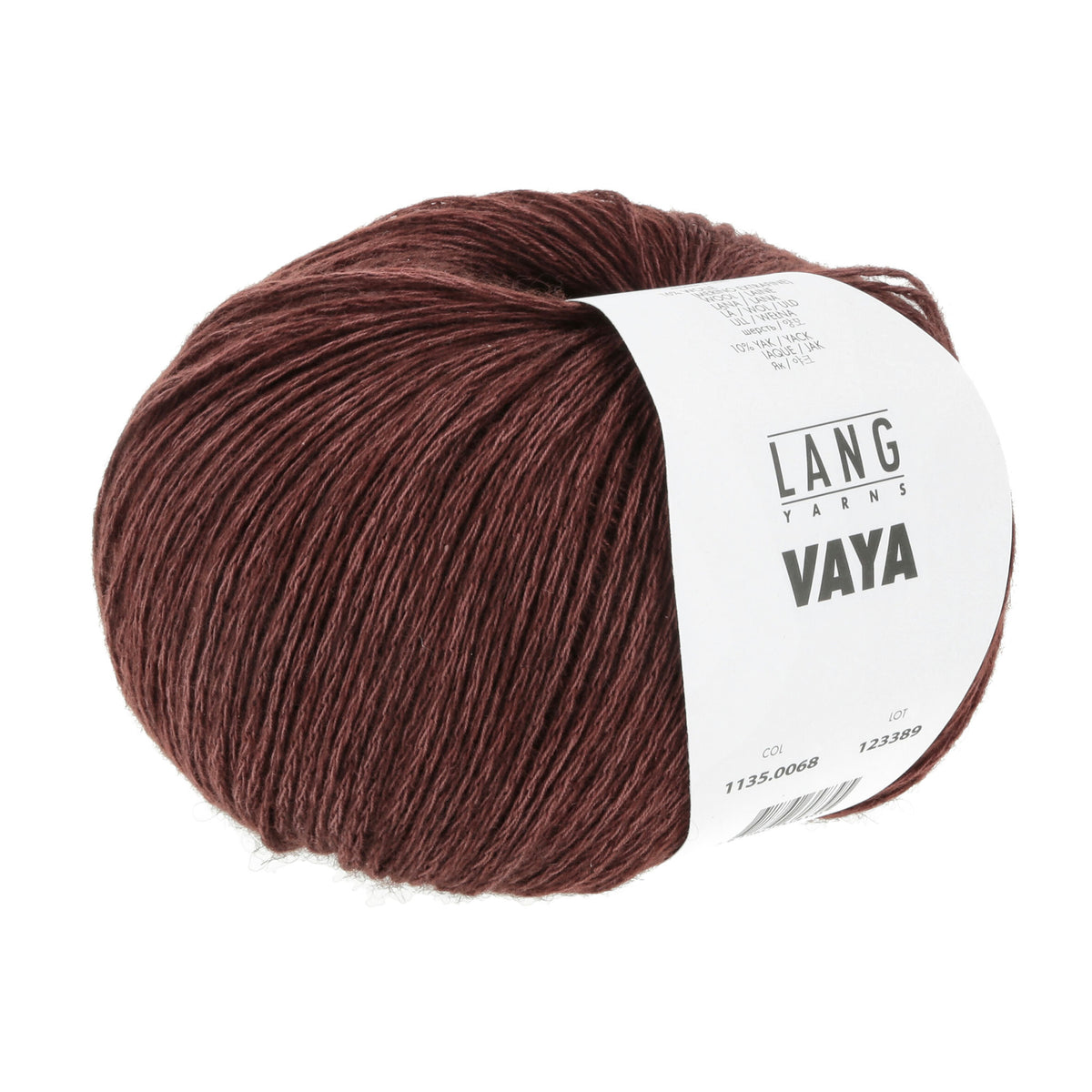 Pelote de Vaya de Lang Yarns coloris 068 Châtaigne