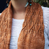 Modèle de col double avec dentelle motif feuilles au tricot Aloha de Julie Partie 