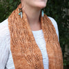 Modèle de col double avec dentelle motif feuilles au tricot Aloha de Julie Partie 