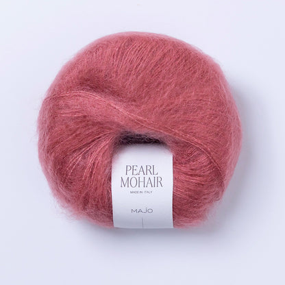 Pelote de Pearl Mohair de Majo Garn, coloris 204 Dusty Rose