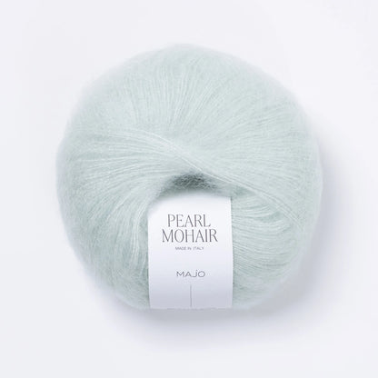 Pelote de Pearl Mohair de Majo Garn, coloris 713 Mint Glow
