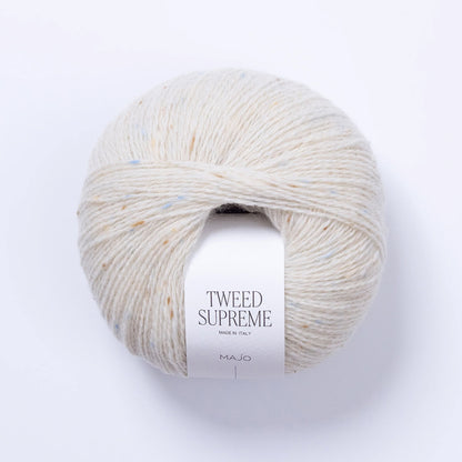 Pelote de Tweed Supreme de Majo Garn coloris 100 Ivory