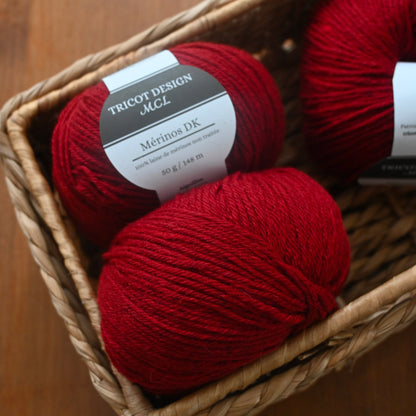 Pelote de Merinos DK de MCL (Marie-Christine Levesque) coloris Cerise
