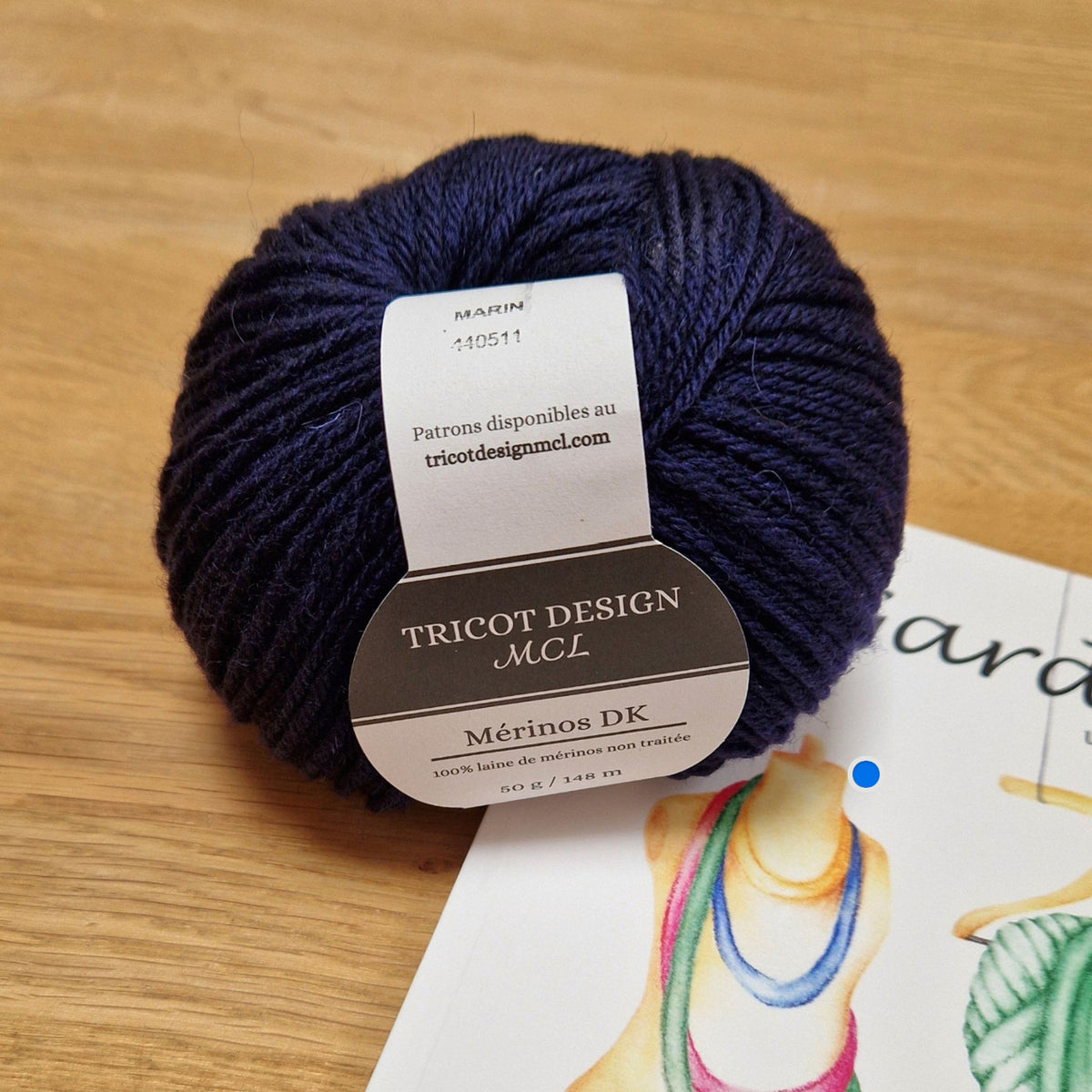 Pelote de Merinos DK de MCL (Marie-Christine Levesque) coloris Marine