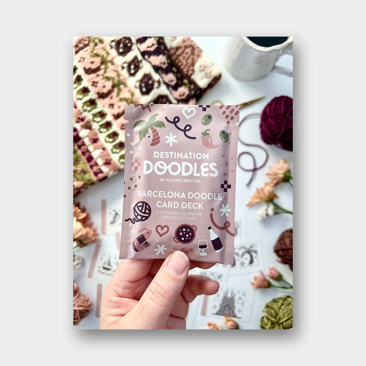 Doodle Card Deck de Pacific Knits Co, modèle Barcelona (foil pack)