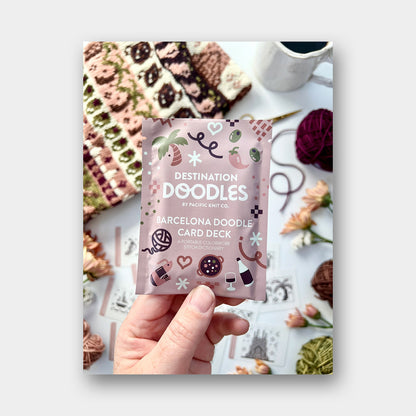 Doodle Card Deck de Pacific Knits Co, modèle Barcelona (foil pack)
