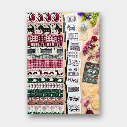 Doodle Card Deck de Pacific Knits Co, modèle Edinburgh (foil pack)